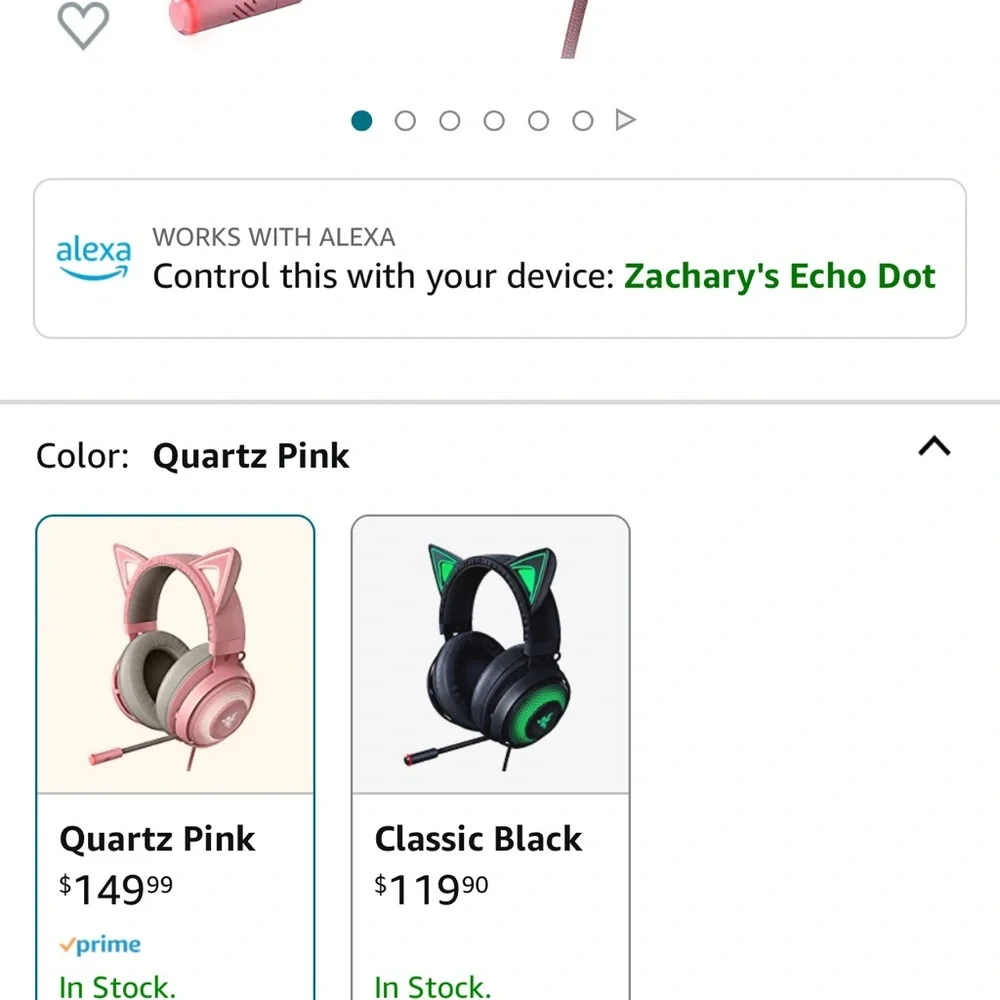 Razer Kraken Kitty RGB USB Gaming Headset: THX 7.1 Spatial Surround Sound